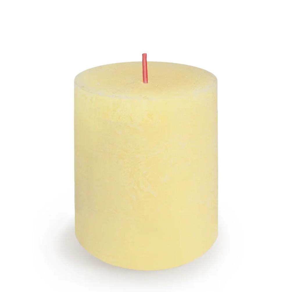 Bolsius Butter Yellow Rustic Shine Pillar Candle 8cm x 7cm £4.04